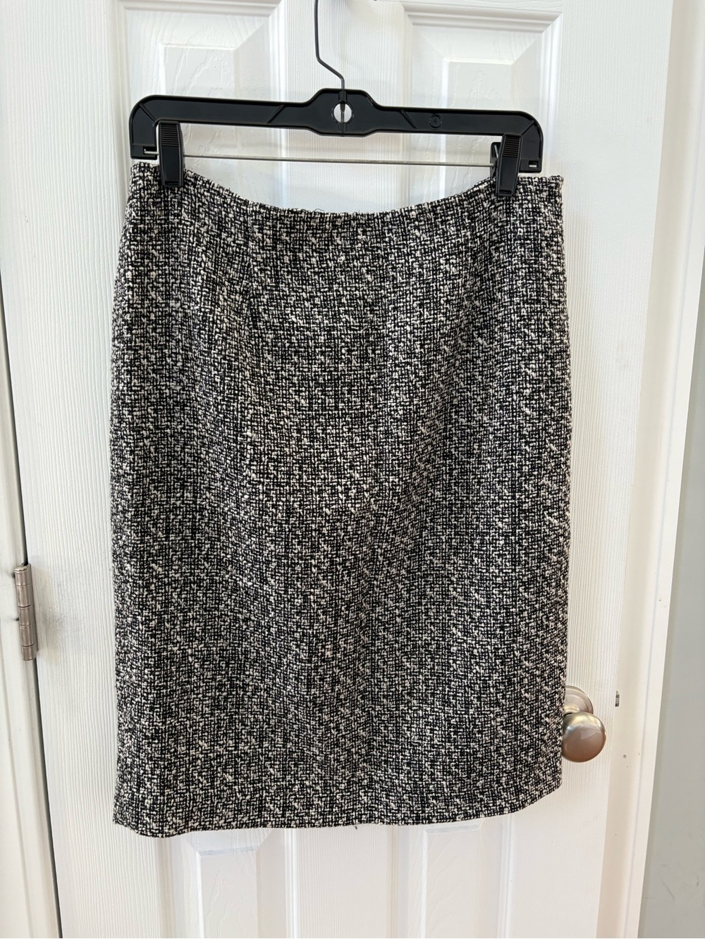 Chico's Black & White Tweed Pencil Skirt